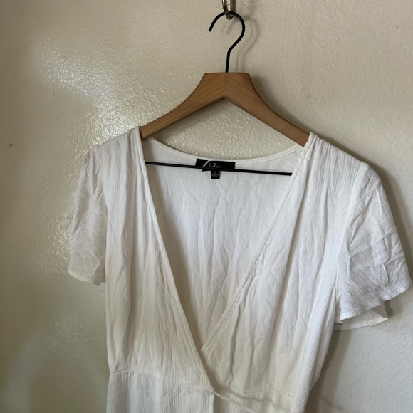 Lulus | Harbor Point White Wrap Dress - Picture 3 of 7